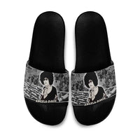 Angela Davis Slide Sandals Protest Design Liberating Minds and Society Quote Civil Rights Movement - Wonder Print Shop