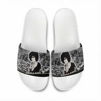 Angela Davis Slide Sandals Protest Design Liberating Minds and Society Quote Civil Rights Movement - Wonder Print Shop