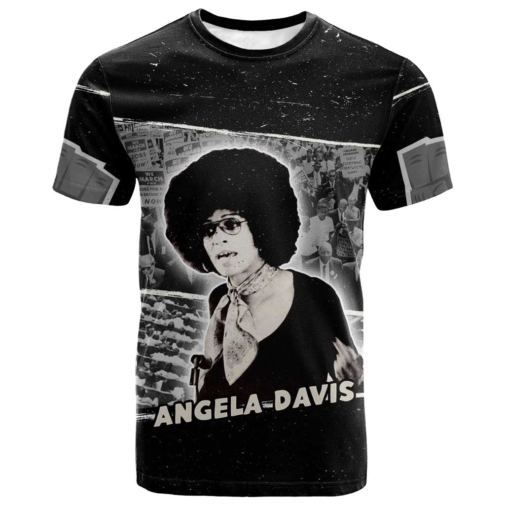 Angela Davis T shirt Protest Design Liberating Minds and Society Quote Civil Rights Movement TS04