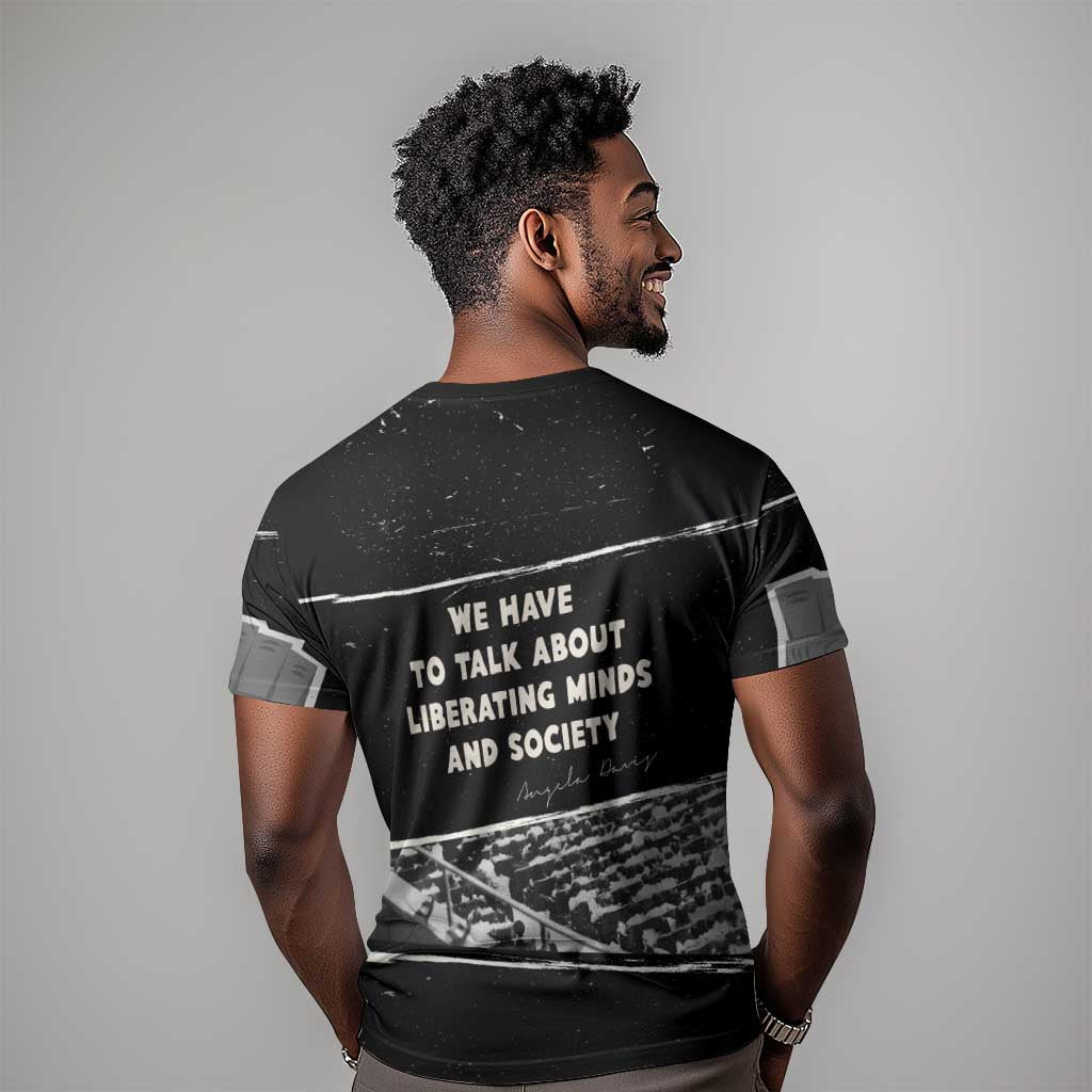 Angela Davis T shirt Protest Design Liberating Minds and Society Quote Civil Rights Movement TS04