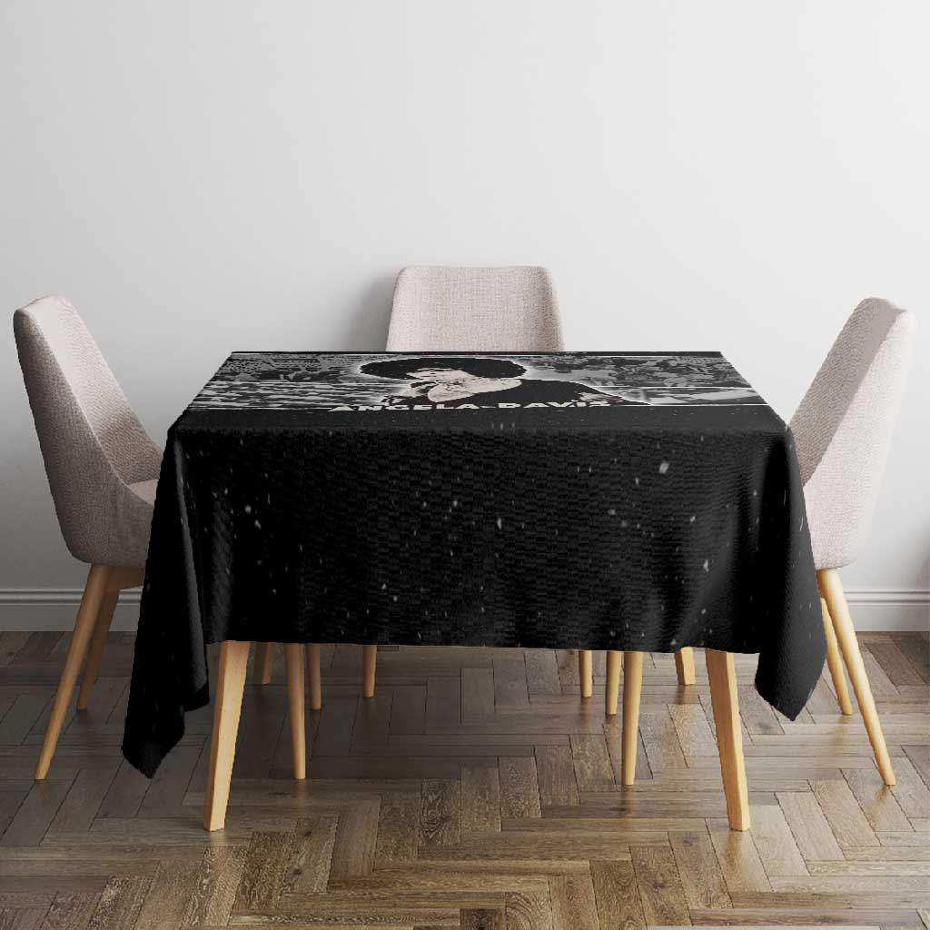 Angela Davis Tablecloth Protest Design Liberating Minds and Society Quote Civil Rights Movement - Wonder Print Shop