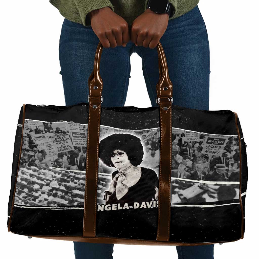 Angela Davis Travel Bag Protest Design Liberating Minds and Society Quote Civil Rights Movement - Wonder Print Shop