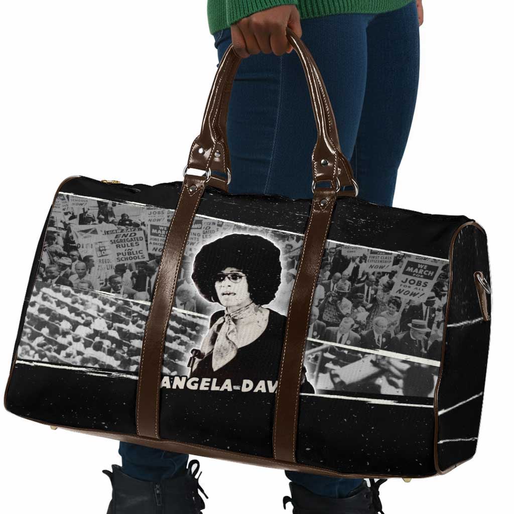Angela Davis Travel Bag Protest Design Liberating Minds and Society Quote Civil Rights Movement - Wonder Print Shop