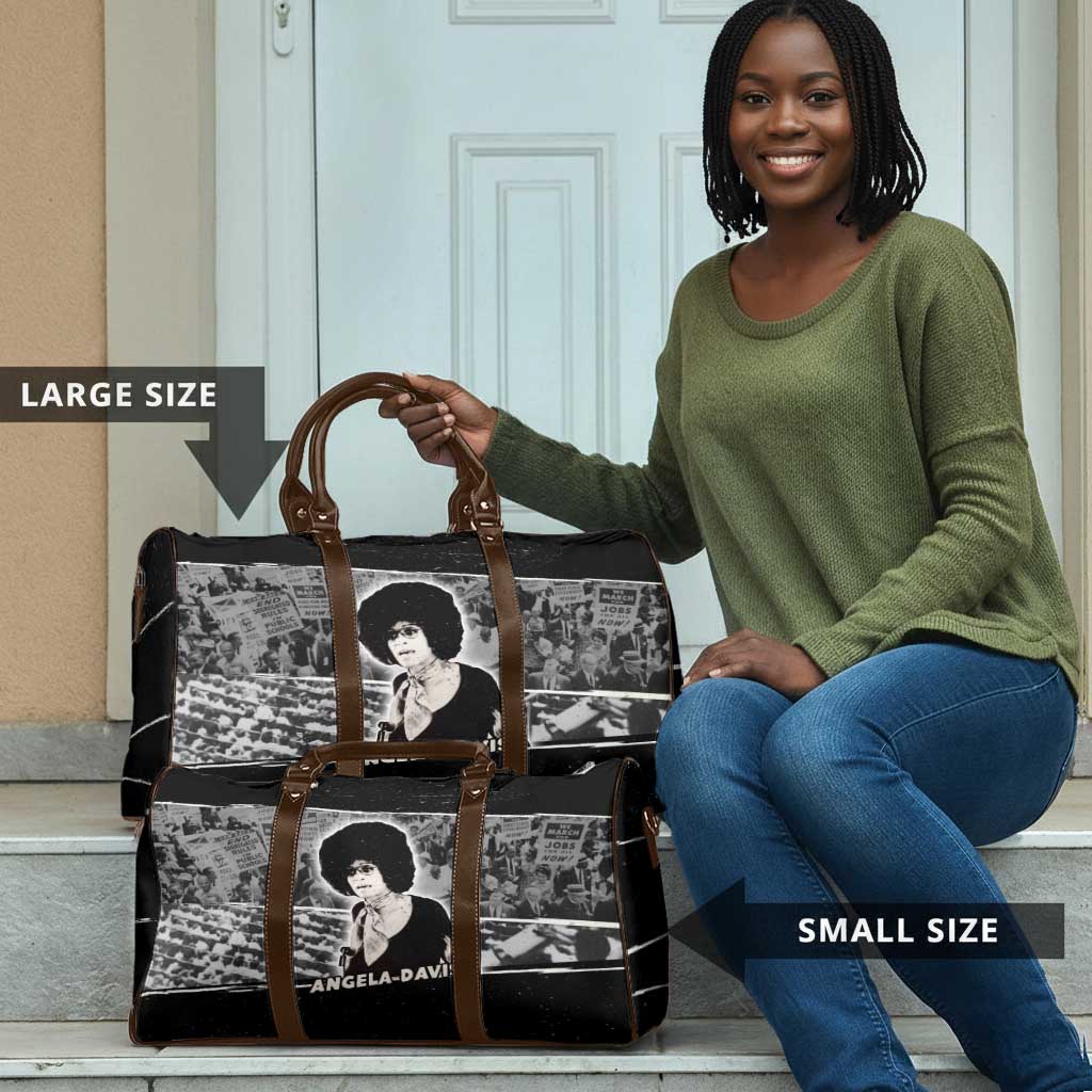 Angela Davis Travel Bag Protest Design Liberating Minds and Society Quote Civil Rights Movement - Wonder Print Shop