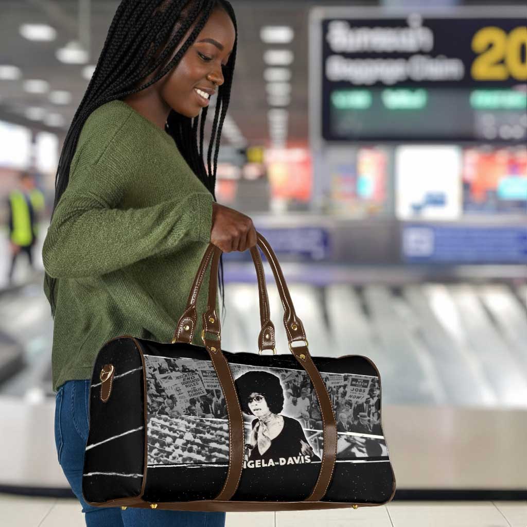 Angela Davis Travel Bag Protest Design Liberating Minds and Society Quote Civil Rights Movement - Wonder Print Shop