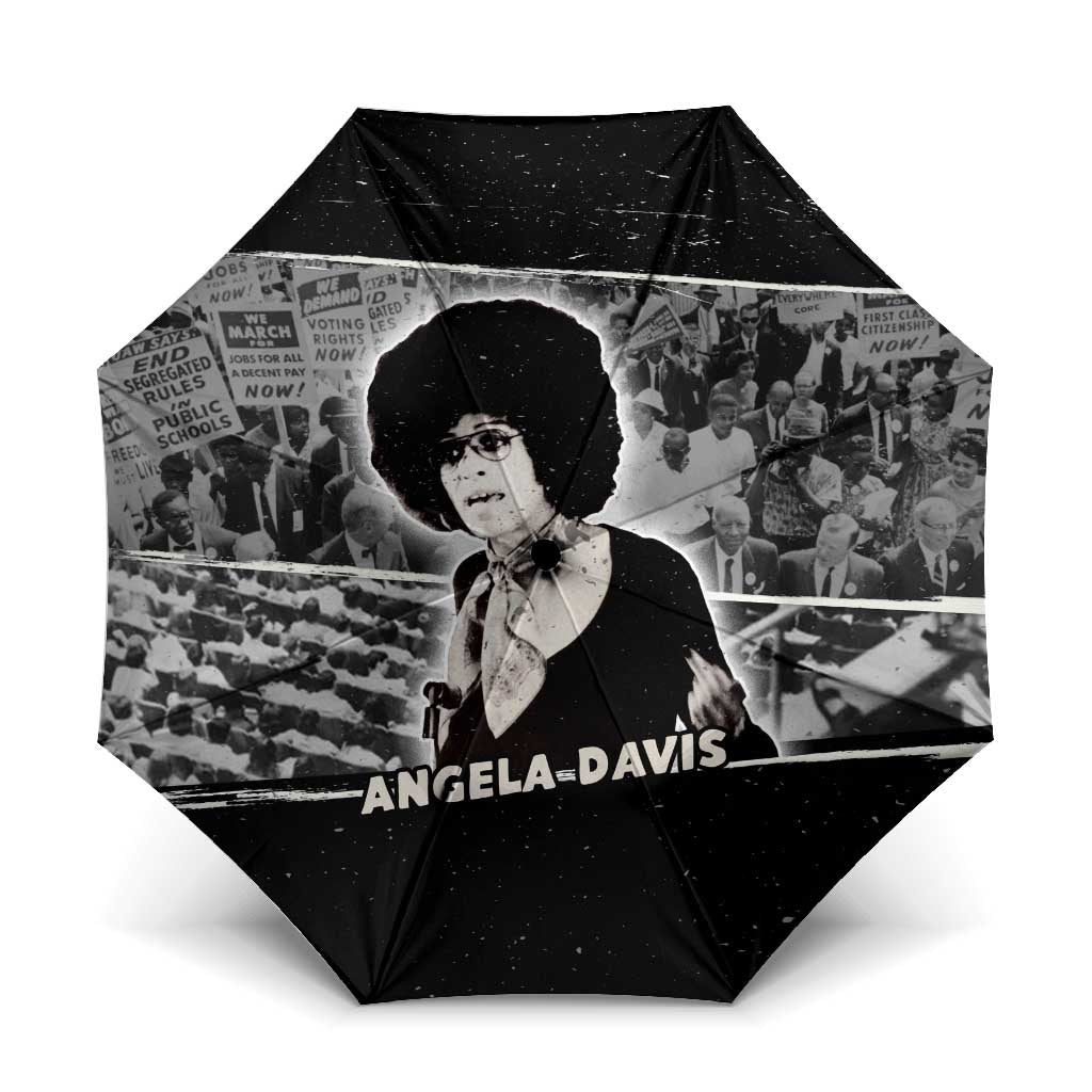 Angela Davis Umbrella Protest Design Liberating Minds and Society Quote Civil Rights Movement - Wonder Print Shop