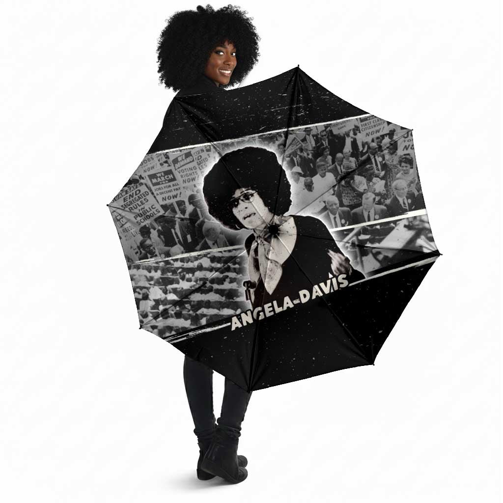 Angela Davis Umbrella Protest Design Liberating Minds and Society Quote Civil Rights Movement - Wonder Print Shop
