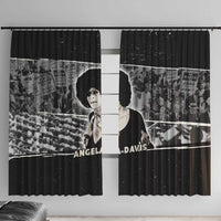 Angela Davis Window Curtain Protest Design Liberating Minds and Society Quote Civil Rights Movement - Wonder Print Shop