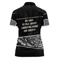 Angela Davis Women Polo Shirt Protest Design Liberating Minds and Society Quote Civil Rights Movement TS04
