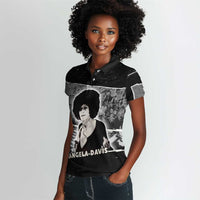 Angela Davis Women Polo Shirt Protest Design Liberating Minds and Society Quote Civil Rights Movement TS04