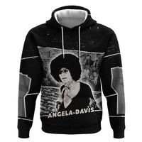 Angela Davis Zip Hoodie Protest Design Liberating Minds and Society Quote Civil Rights Movement - Wonder Print Shop
