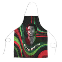 Huey P. Newton Apron Swirl Design Black Panther Party Symbol Revolutionary Tribute - Wonder Print Shop