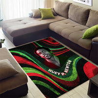 Huey P. Newton Area Rug Swirl Design Black Panther Party Symbol Revolutionary Tribute - Wonder Print Shop