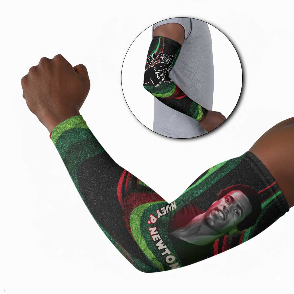 Huey P. Newton Arm Sleeves Swirl Design Black Panther Party Symbol Revolutionary Tribute - Wonder Print Shop