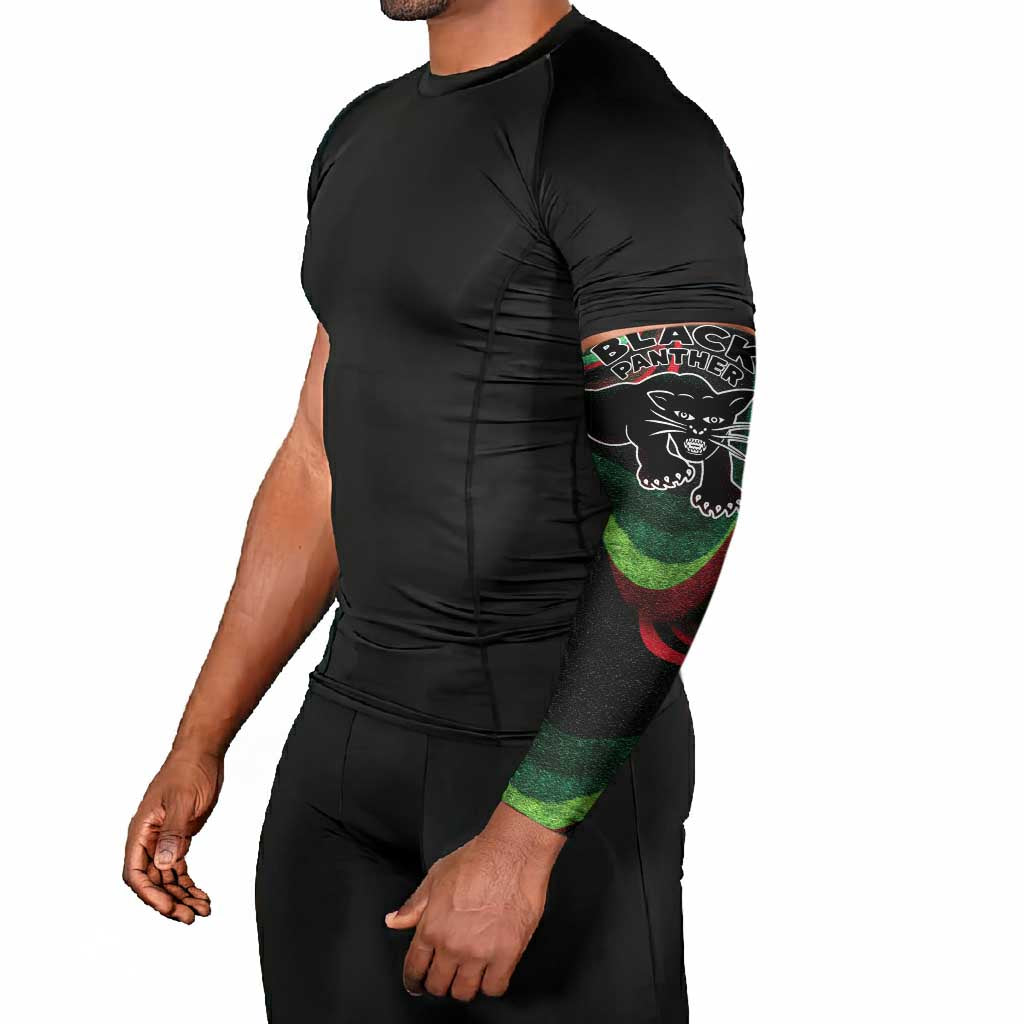 Huey P. Newton Arm Sleeves Swirl Design Black Panther Party Symbol Revolutionary Tribute - Wonder Print Shop