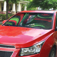 Huey P. Newton Auto Sun Shade Swirl Design Black Panther Party Symbol Revolutionary Tribute - Wonder Print Shop