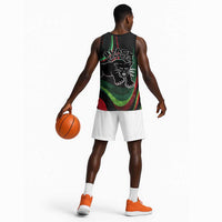 Huey P. Newton Basketball Jersey Swirl Design Black Panther Party Symbol Revolutionary Tribute - Wonder Print Shop