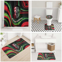 Huey P. Newton Bathroom Set Swirl Design Black Panther Party Symbol Revolutionary Tribute - Wonder Print Shop
