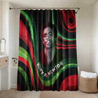 Huey P. Newton Bathroom Set Swirl Design Black Panther Party Symbol Revolutionary Tribute - Wonder Print Shop