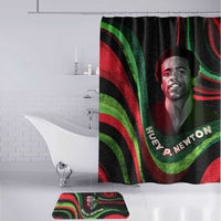 Huey P. Newton Bathroom Set Swirl Design Black Panther Party Symbol Revolutionary Tribute - Wonder Print Shop