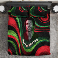 Huey P. Newton Bedding Set Swirl Design Black Panther Party Symbol Revolutionary Tribute - Wonder Print Shop