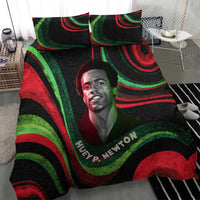 Huey P. Newton Bedding Set Swirl Design Black Panther Party Symbol Revolutionary Tribute - Wonder Print Shop