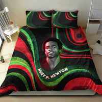 Huey P. Newton Bedding Set Swirl Design Black Panther Party Symbol Revolutionary Tribute - Wonder Print Shop