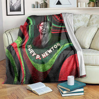 Huey P. Newton Blanket Swirl Design Black Panther Party Symbol Revolutionary Tribute - Wonder Print Shop
