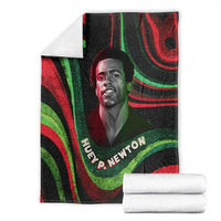 Huey P. Newton Blanket Swirl Design Black Panther Party Symbol Revolutionary Tribute - Wonder Print Shop