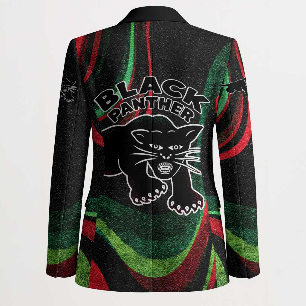 Huey P. Newton Blazer Swirl Design Black Panther Party Symbol Revolutionary Tribute - Wonder Print Shop