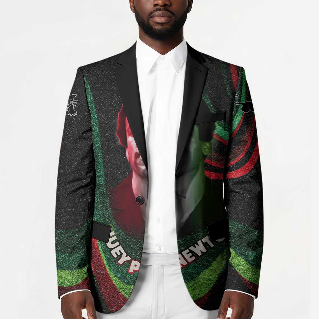 Huey P. Newton Blazer Swirl Design Black Panther Party Symbol Revolutionary Tribute - Wonder Print Shop
