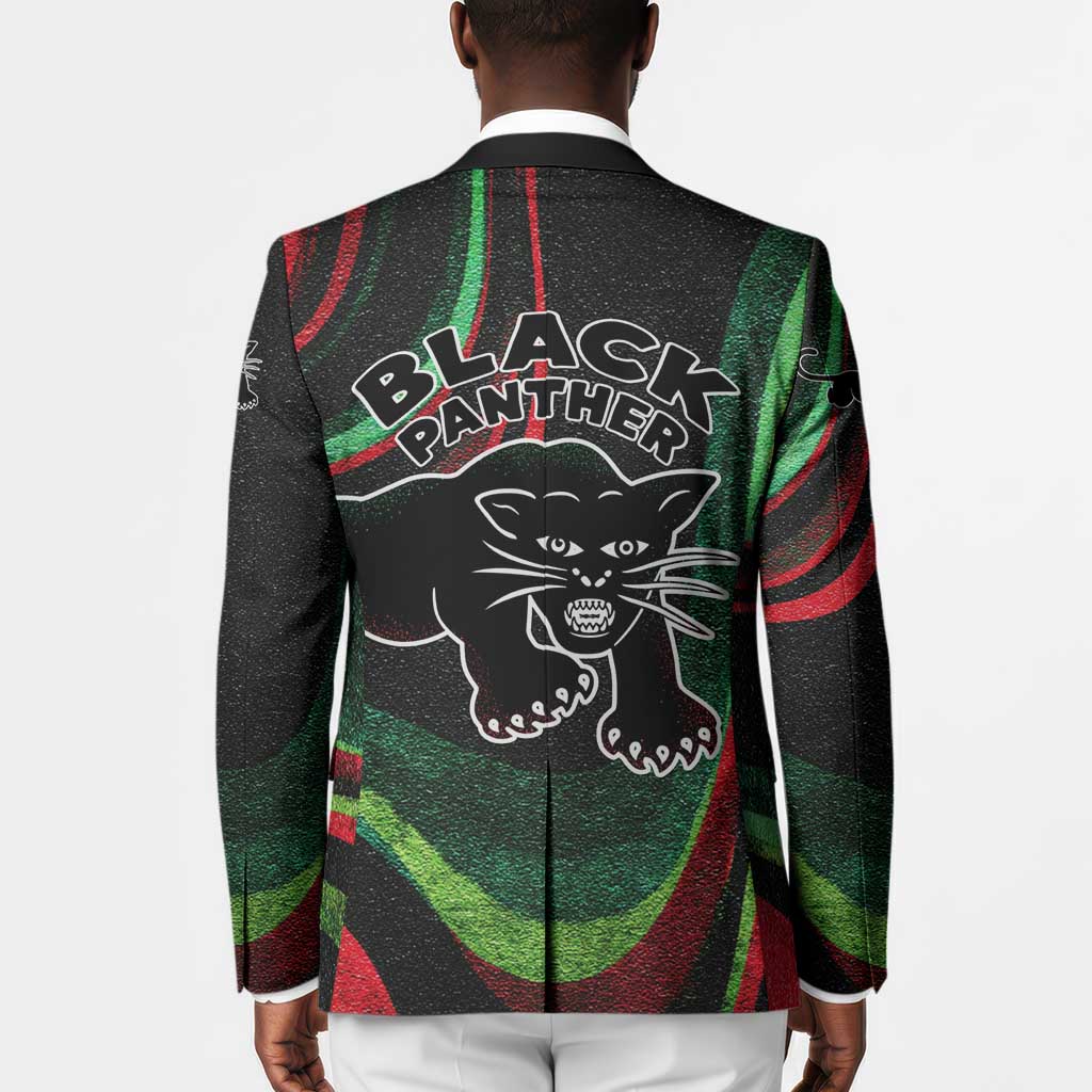 Huey P. Newton Blazer Swirl Design Black Panther Party Symbol Revolutionary Tribute - Wonder Print Shop