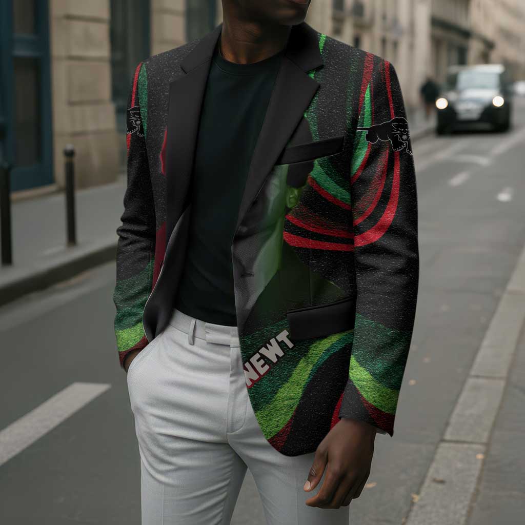 Huey P. Newton Blazer Swirl Design Black Panther Party Symbol Revolutionary Tribute - Wonder Print Shop