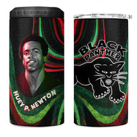 Huey P. Newton 4 in 1 Can Cooler Tumbler Swirl Design Black Panther Party Symbol Revolutionary Tribute - Wonder Print Shop