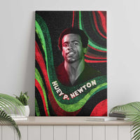 Huey P. Newton Canvas Wall Art Swirl Design Black Panther Party Symbol Revolutionary Tribute - Wonder Print Shop