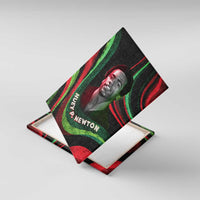Huey P. Newton Canvas Wall Art Swirl Design Black Panther Party Symbol Revolutionary Tribute - Wonder Print Shop
