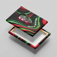 Huey P. Newton Canvas Wall Art Swirl Design Black Panther Party Symbol Revolutionary Tribute - Wonder Print Shop