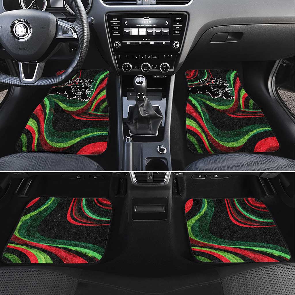 Huey P. Newton Car Mats Swirl Design Black Panther Party Symbol Revolutionary Tribute - Wonder Print Shop
