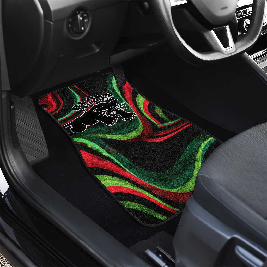 Huey P. Newton Car Mats Swirl Design Black Panther Party Symbol Revolutionary Tribute - Wonder Print Shop