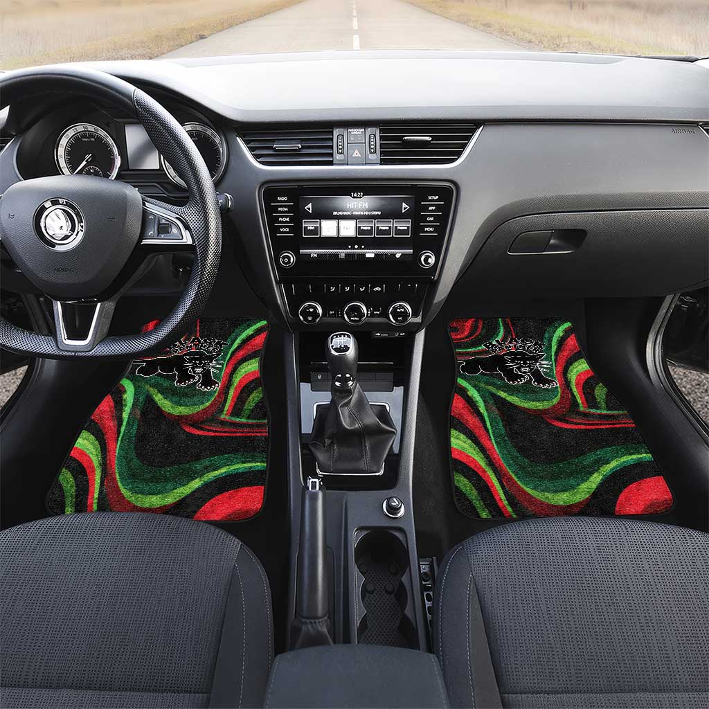 Huey P. Newton Car Mats Swirl Design Black Panther Party Symbol Revolutionary Tribute - Wonder Print Shop