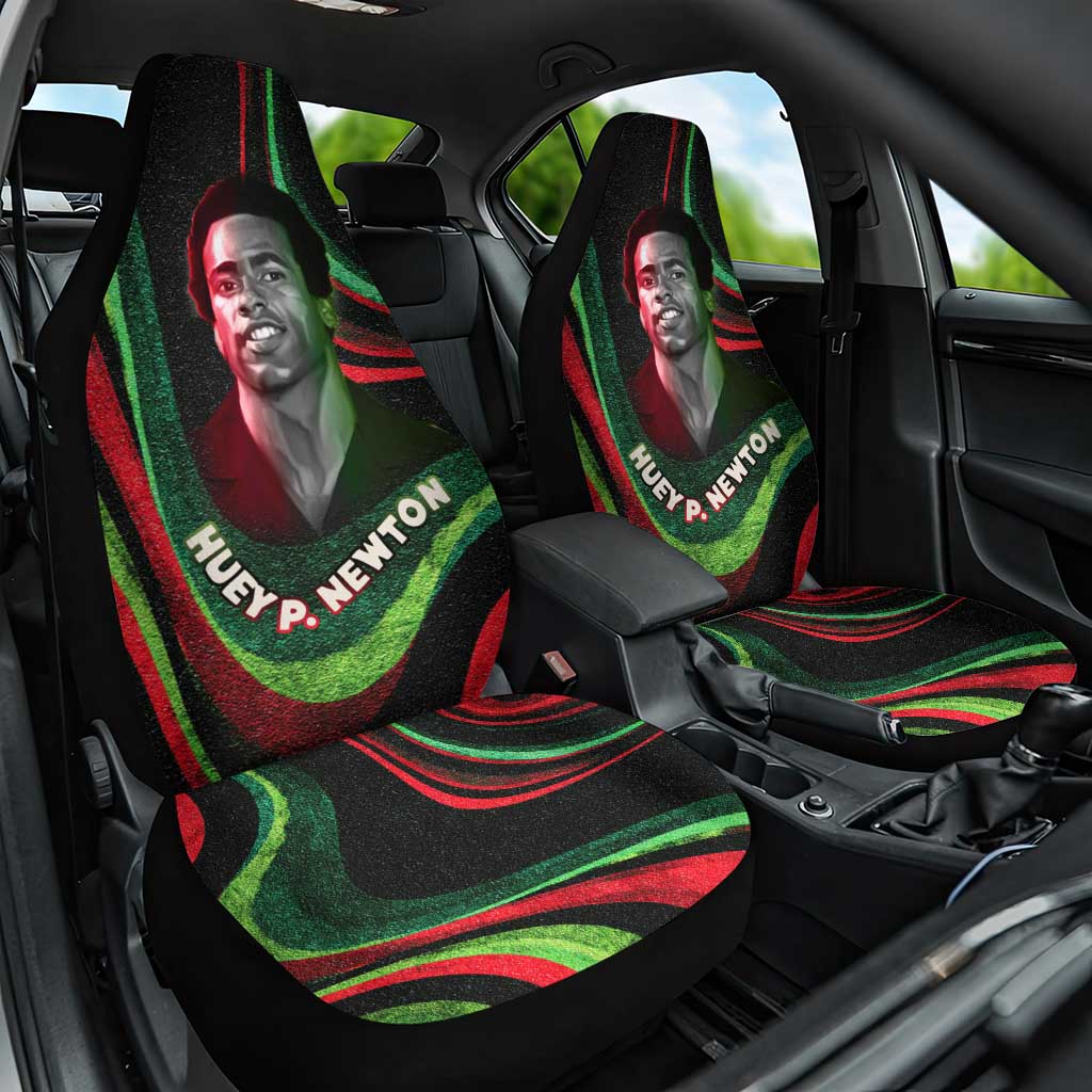 Huey P. Newton Car Seat Cover Swirl Design Black Panther Party Symbol Revolutionary Tribute - Wonder Print Shop