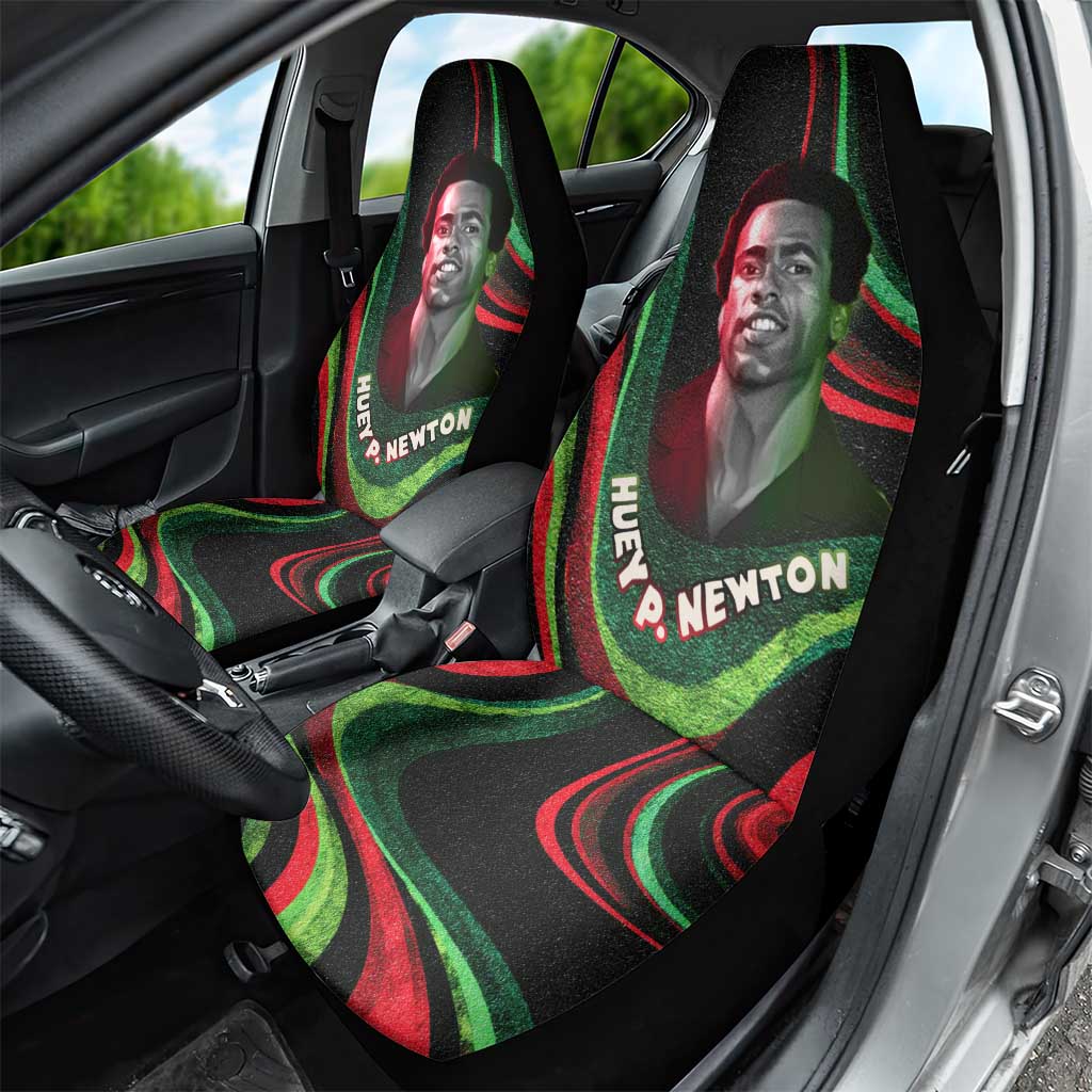 Huey P. Newton Car Seat Cover Swirl Design Black Panther Party Symbol Revolutionary Tribute - Wonder Print Shop
