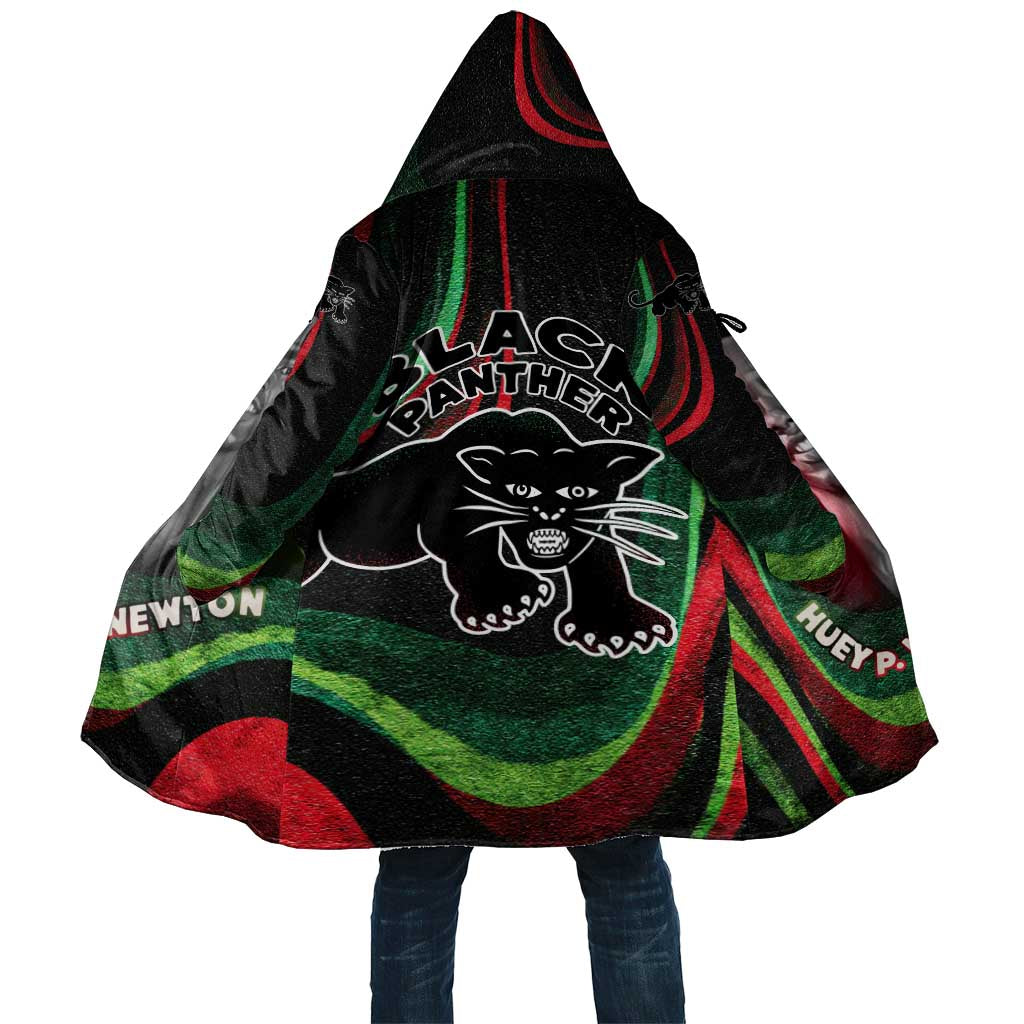 Huey P. Newton Cloak Swirl Design Black Panther Party Symbol Revolutionary Tribute - Wonder Print Shop