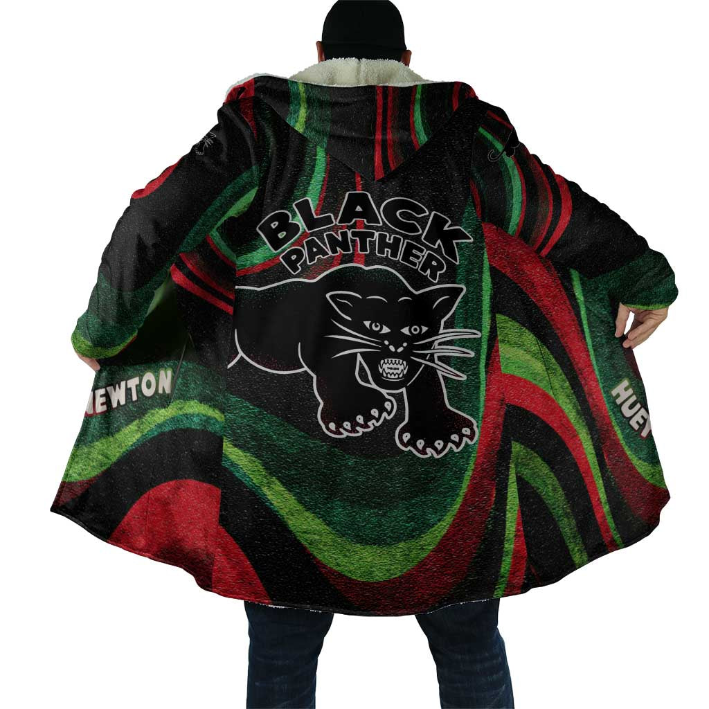 Huey P. Newton Cloak Swirl Design Black Panther Party Symbol Revolutionary Tribute - Wonder Print Shop