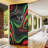 Huey P. Newton Door Cover Swirl Design Black Panther Party Symbol Revolutionary Tribute - Wonder Print Shop