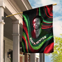 Huey P. Newton Garden Flag Swirl Design Black Panther Party Symbol Revolutionary Tribute - Wonder Print Shop