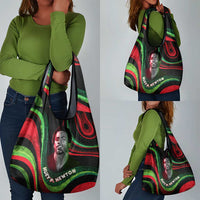 Huey P. Newton Grocery Bag Swirl Design Black Panther Party Symbol Revolutionary Tribute - Wonder Print Shop