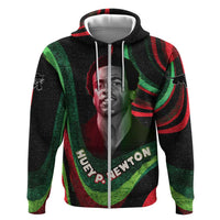 Huey P. Newton Hoodie Swirl Design Black Panther Party Symbol Revolutionary Tribute - Wonder Print Shop