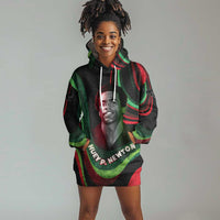 Huey P. Newton Hoodie Dress Swirl Design Black Panther Party Symbol Revolutionary Tribute - Wonder Print Shop