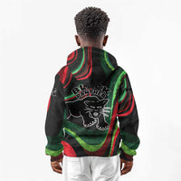 Huey P. Newton Kid Hoodie Swirl Design Black Panther Party Symbol Revolutionary Tribute - Wonder Print Shop